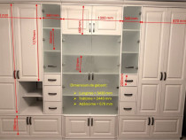 Mobila lemn masiv vopsita alb