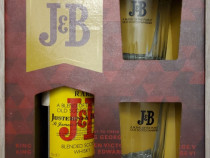 Whisky J&B Rare, 0.7 L + 2 pahare