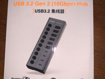 Hub USB Fideco HCA64 cu 10 porturi