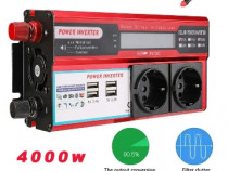 Invertor solar 12V 4000W ,USB, 220v Prize acumulator panou fotovoltaic