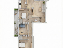 Apartament cu 4 camere, vedere către Pădurea Băneasa, zon