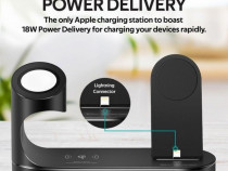 Incărcător Fast Wireless iPhone Promate PowerState 4 in 1