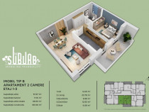 Apartament 2 camere The Suburb Buftea