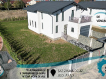 COMISION 0%Vila noua pe 2 nivele cu 3 dormitoare si garaj in Zimandcuz