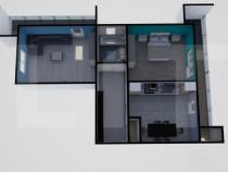 Apartament confort sporit, 2 camere decomandat, 60mp, 2 balc