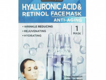 Masca de fata antirid, Wokali, Acid Hyaluronic si Retinol, 30 ml