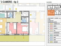 Apartament de 3 camere, 67mp utili, gradina 22mp, Calea Mold