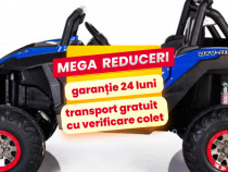 UTV Electric Copii 1-7 Ani UTVMix 603 4x4,2 Locuri,Roti Moi Alb