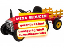 Tractoras Electric Cu Remorca Copii 2-6 Ani Blow 60W, Roti Moi Rosu