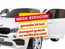 Masinuta Electrica 2Copii 2-8 Ani BMW X6M Big 240W Roti Moi Alb