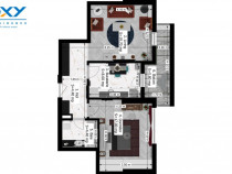 Antiaeriană - Oxy Residence, 2 camere 59 mp