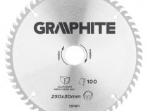 Disc circular vidia, pentru aluminiu, 100 dinti, 250x30 mm, Graphite