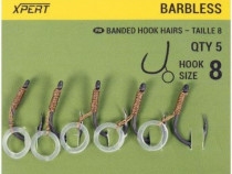 Carlige Legate Korum Banded Hook Hairs Barbless, Nr.8, 5buc/pac
