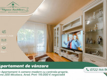 Apartament 4 camere modern cu centrala proprie, zona 200 Mic