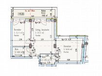 Apartament de 3 camere, semidecomandat, bloc nou, zona Pod I