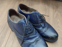 Pantofi Marelbo,din piele naturală,culoare indigo,