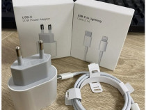 Set incarcator 20w fast charge iPhone adaptor priza + cablu incarcare