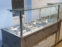 Linie autoservire / vitrine calde bain marie / vitrina rece