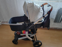 Vând cărucior 3 în 1 din piele ecologică