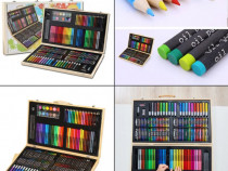 Set complet de culori 180 piese! Carioci, creioane colorate, acuarele