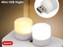 Mini lampa USB LED Alb/Cald pentru veghe noaptea