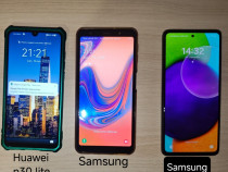 Lot 3 telefoane Samsung A7, A52 și Huawei P30 Lite
