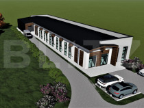 Proprietate comerciala, teren 15.923 mp, 2 hale construite,