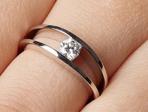 Inel cu diamant certificat GIA