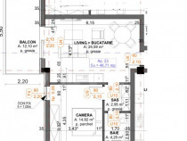 Apartamente 2 camere, 47 mp, Iris TVA inclus!