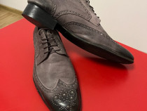 Pantofi piele class LondonTailors Original 9(43) gri degrade imprimati