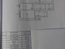 Apartament cu 3 camere decomandat central