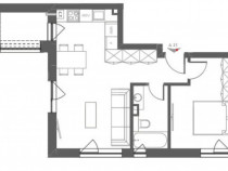 Apartament 2 camere, finisat, balcon, garaj, zona Somesului