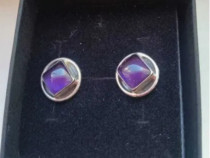 Cercei din argint cu ametist