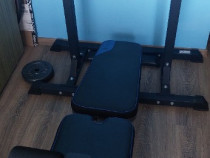 Banca fitness cu suport haltera si presa picioare