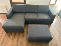 Canapea coltar cu taburet