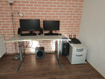 Birou electric reglabil cu rollbox