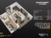 3cam,2bai, dec.(living deschis cu buc), la 3min de metrou...