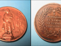 2063-Medalie Napoleon veche in bronz- anul 1833