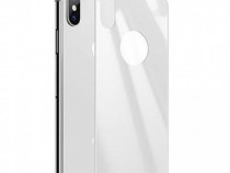 Folie Sticla Tempered Glass Apple iPhone X XS White Back Ful