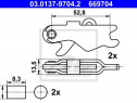 Set accesorii sabot de frana ATE Mercedes Vito W639 2.2 2003