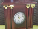 RD215 Ceas nou cu alarma de birou Greek Mahogany Look Clock
