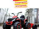 ATV electric Offroad 2x35W 12V cu remorca inclusa Rosu