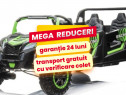 UTV Electric Copii 4-9 Ani Racing 600W 4x4, 4 Locuri, Roti Moi Verde