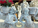 Statuete copii cu coșulețe, maro antichizat, model J3,J4.