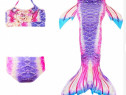 Set 3 piese Costum Sirena Printesa Ariel, 11-12ani, multicolor, 150 cm