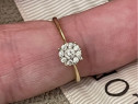 Inel de logodna Teilor aur galben diamante de 0.20ct