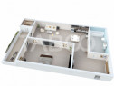 Apartament cu gradina 21 mp 2 camere 44 mp balcon parcare bl