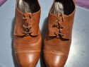 Pantofi dama, piele naturala, marime 41, maro, purtati o data