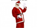 Costum Mos Craciun NOU pt adult,cu barba haina pantaloni curea caciula
