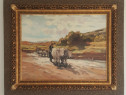 Reproducere dupa celebra pictură "Car cu boi" de Nicolae Gri